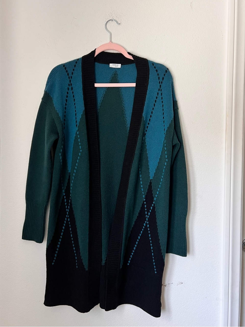 Akris‎ Punto Wool Cashmere Open Front Cardigan Women’s Size 4 Quiet Luxury Knit